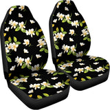 Vintage Plumeria Flower Pattern Print Universal Fit Car Seat Covers 102422