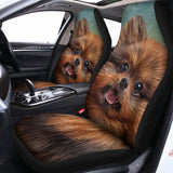 Vintage Pomeranian Portrait Universal Fit Car Seat Covers 102422
