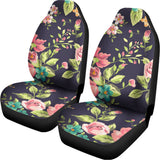 Vintage Rose Floral Flower Pattern Print Universal Fit Car Seat Covers 102422