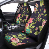 Vintage Rose Floral Flower Pattern Print Universal Fit Car Seat Covers 102422