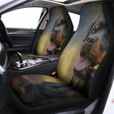 Vintage Rottweiler Portrait Print Universal Fit Car Seat Covers 102422