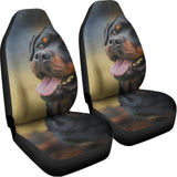 Vintage Rottweiler Portrait Print Universal Fit Car Seat Covers 102422