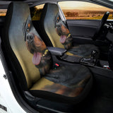 Vintage Rottweiler Portrait Print Universal Fit Car Seat Covers 102422