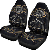 Vintage Sagittarius Zodiac Sign Print Universal Fit Car Seat Covers 102422