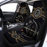 Vintage Sagittarius Zodiac Sign Print Universal Fit Car Seat Covers 102422