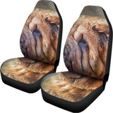 Vintage Shar Pei Print Universal Fit Car Seat Covers 102422