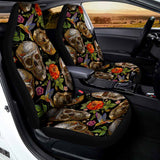 Vintage Skull Pattern Print Universal Fit Car Seat Covers 102422