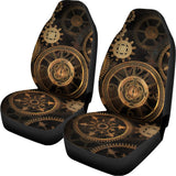 Vintage Steampunk Gears Print Universal Fit Car Seat Covers 102422