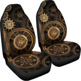Vintage Steampunk Gears Print Universal Fit Car Seat Covers 102422