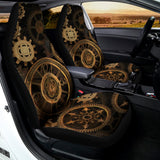 Vintage Steampunk Gears Print Universal Fit Car Seat Covers 102422