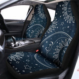 Vintage Sun And Moon Pattern Print Universal Fit Car Seat Covers 102422