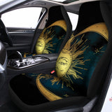 Vintage Sun And Moon Print Universal Fit Car Seat Covers 102422