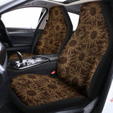 Vintage Sun Pattern Print Universal Fit Car Seat Covers 102422