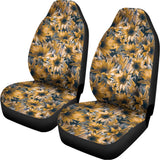 Vintage Sunflower Pattern Print Universal Fit Car Seat Covers 102422