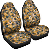 Vintage Sunflower Pattern Print Universal Fit Car Seat Covers 102422