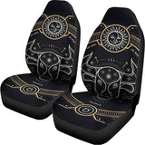 Vintage Taurus Zodiac Sign Print Universal Fit Car Seat Covers 102422