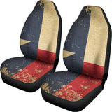 Vintage Texas Flag Print Universal Fit Car Seat Covers 102422