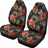 Vintage Tropical Hibiscus Floral Print Universal Fit Car Seat Covers 102422