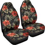 Vintage Tropical Hibiscus Floral Print Universal Fit Car Seat Covers 102422