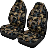 Vintage Tropical Tiger Pattern Print Universal Fit Car Seat Covers 102422