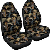 Vintage Tropical Tiger Pattern Print Universal Fit Car Seat Covers 102422