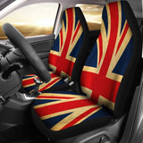 Vintage Union Jack British Flag Print Universal Fit Car Seat Covers 102422