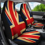 Vintage Union Jack British Flag Print Universal Fit Car Seat Covers 102422