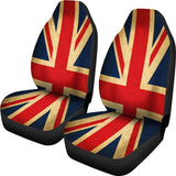 Vintage Union Jack British Flag Print Universal Fit Car Seat Covers 102422