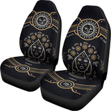Vintage Virgo Zodiac Sign Print Universal Fit Car Seat Covers 102422