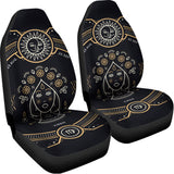 Vintage Virgo Zodiac Sign Print Universal Fit Car Seat Covers 102422