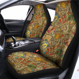 Vintage Wicca Tarot Card Print Universal Fit Car Seat Covers 102422