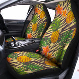 Vintage Zebra Pineapple Pattern Print Universal Fit Car Seat Covers 102422