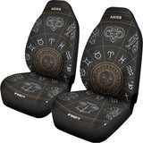 Vintage Zodiac Circle Print Universal Fit Car Seat Covers 102422