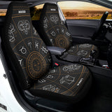 Vintage Zodiac Circle Print Universal Fit Car Seat Covers 102422