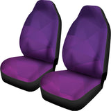 Violet Polygonal Geometric Print Universal Fit Car Seat Covers 102422
