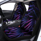 Violet Tropical Leaves Print Universal Fit Car Seat Covers 102422