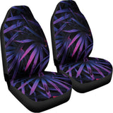 Violet Tropical Leaves Print Universal Fit Car Seat Covers 102422