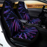 Violet Tropical Leaves Print Universal Fit Car Seat Covers 102422