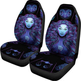 Virgo And Astrological Signs Print Universal Fit Car Seat Covers 102422