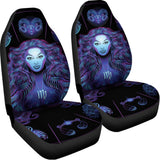 Virgo And Astrological Signs Print Universal Fit Car Seat Covers 102422
