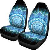 Vishuddha Chakra Mandala Print Universal Fit Car Seat Covers 102422