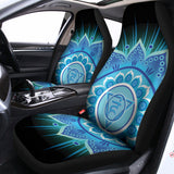 Vishuddha Chakra Mandala Print Universal Fit Car Seat Covers 102422