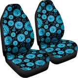 Vishuddha Chakra Pattern Print Universal Fit Car Seat Covers 102422