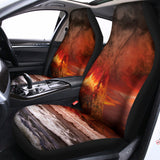 Volcano On The Sea Print Universal Fit Car Seat Covers 102422