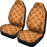 Waffle Pattern Print Universal Fit Car Seat Covers 102422