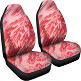 Wagyu Beef Meat Print Universal Fit Car Seat Covers 102422