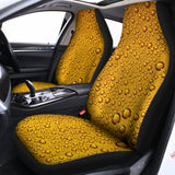 Water Drops On Beer Print Universal Fit Car Seat Covers 102422