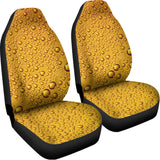 Water Drops On Beer Print Universal Fit Car Seat Covers 102422