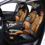 Watercolor Aquarius Zodiac Sign Print Universal Fit Car Seat Covers 102422