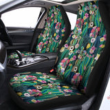 Watercolor Blooming Cactus Print Universal Fit Car Seat Covers 102422